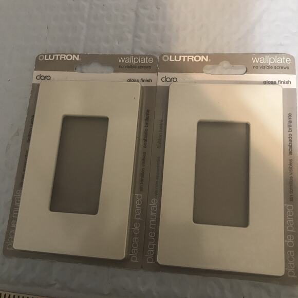 CW-1B-LA LUTRON CLARO ALMOND SINGLE WALL PLATE GLOSS FINISH 239674 - Picture 1 of 4